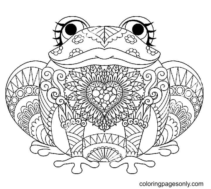 Frog Mandala Coloring Pages Printable