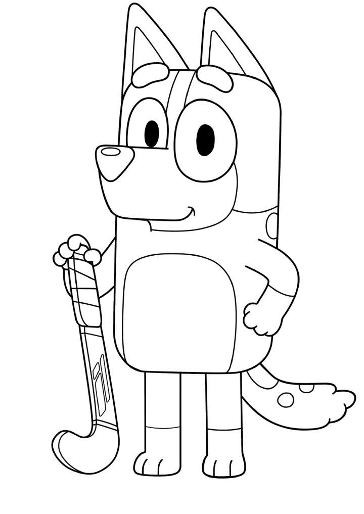 Full Page Bluey Coloring Page