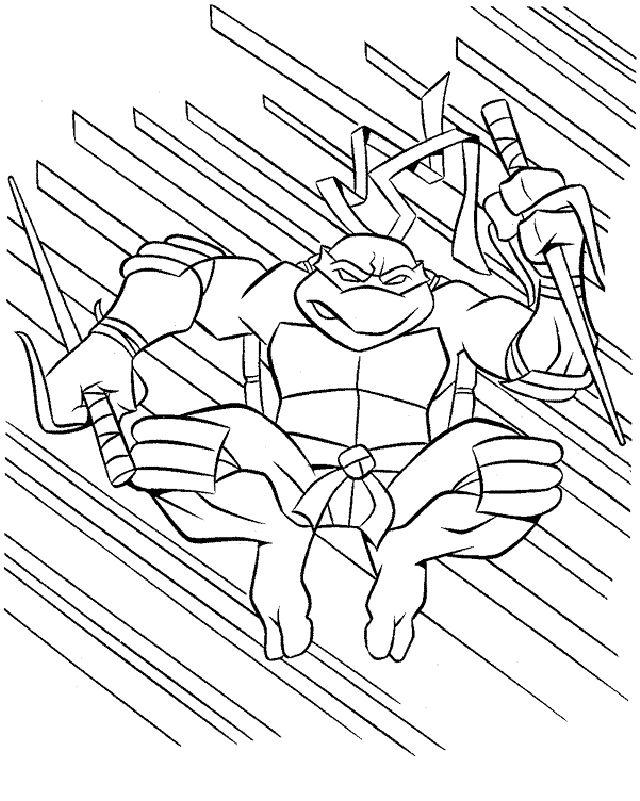 Full Size Ninja Turtle Coloring Page