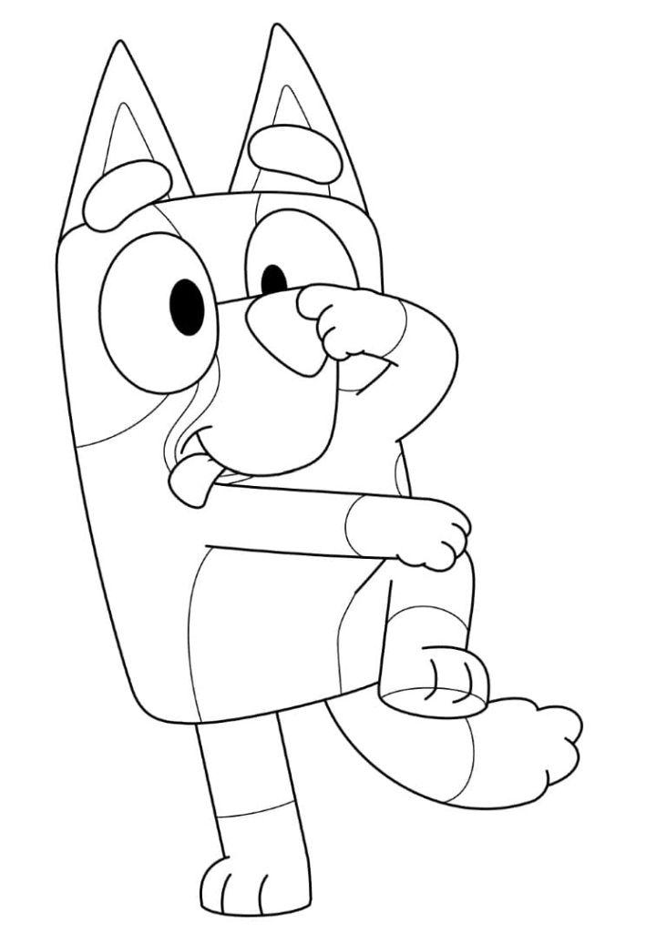 Funny Bluey Coloring Pages