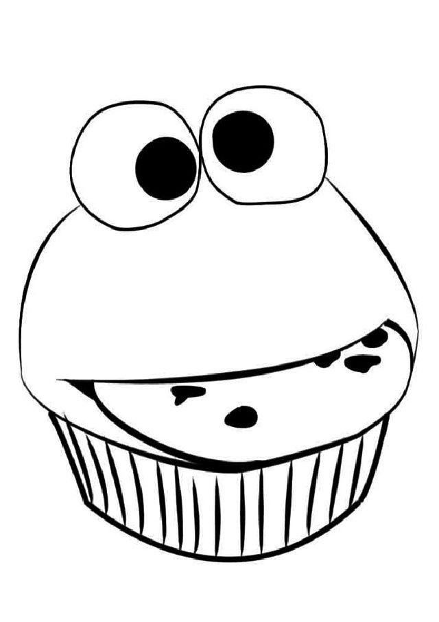 Funny Cupcake Coloring Pages to Print