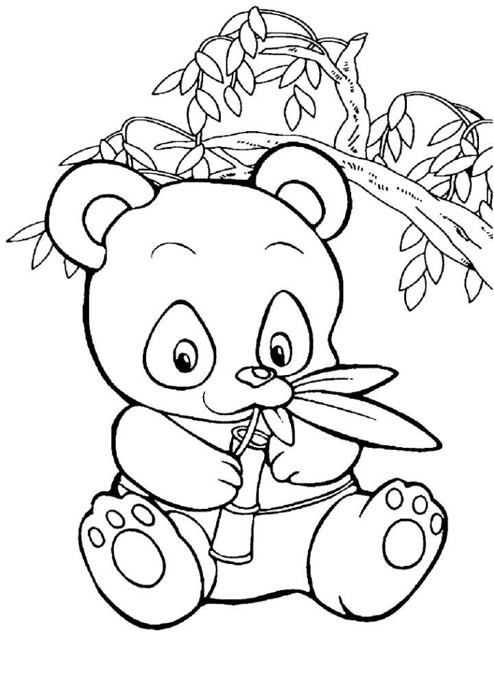 Funny Pandas Coloring Page for Children