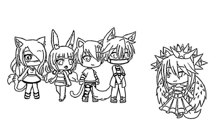 Gacha Life Characters Coloring Pages