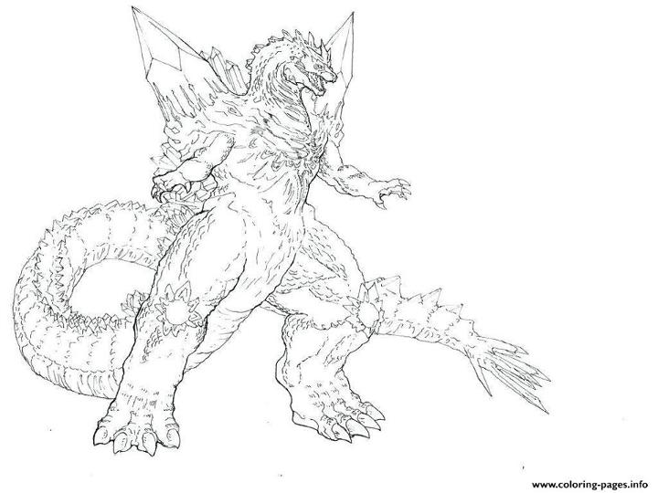 Giant Godzilla Coloring Page to Print