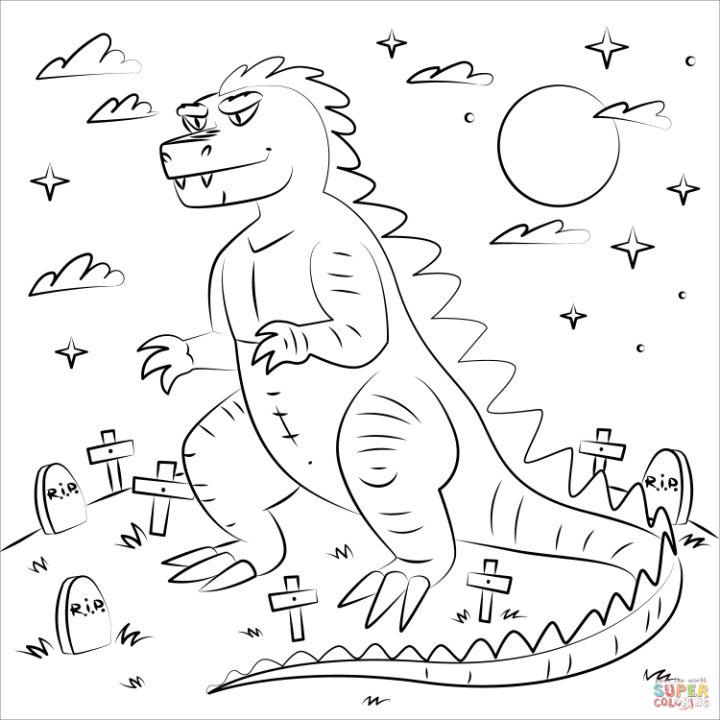 Godzilla Coloring Page for Little Ones