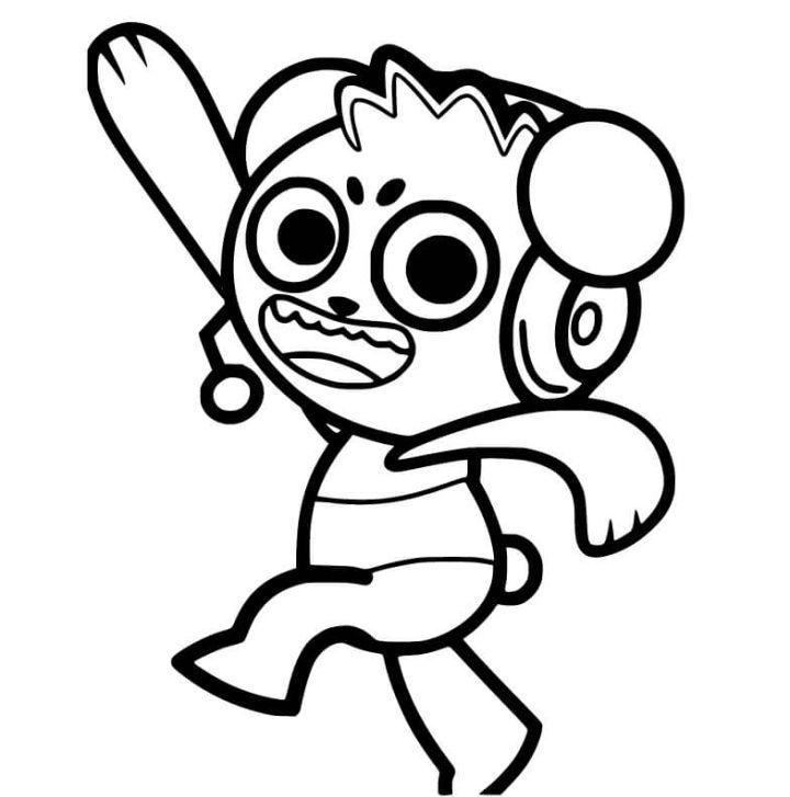 Happy Combo Panda Coloring Pages