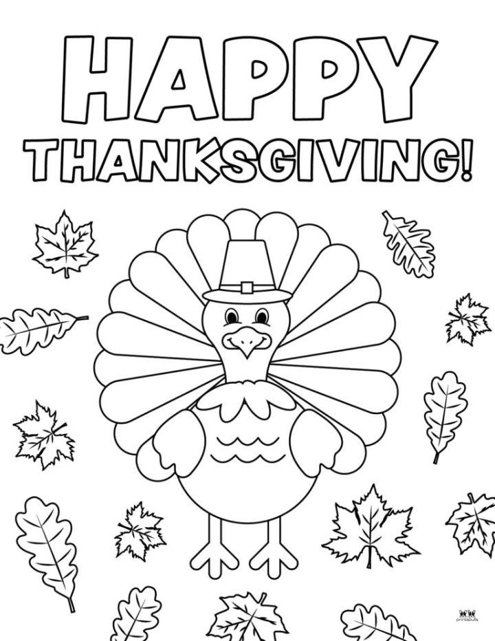 Happy Thanksgiving Coloring Pages for Kindergarten