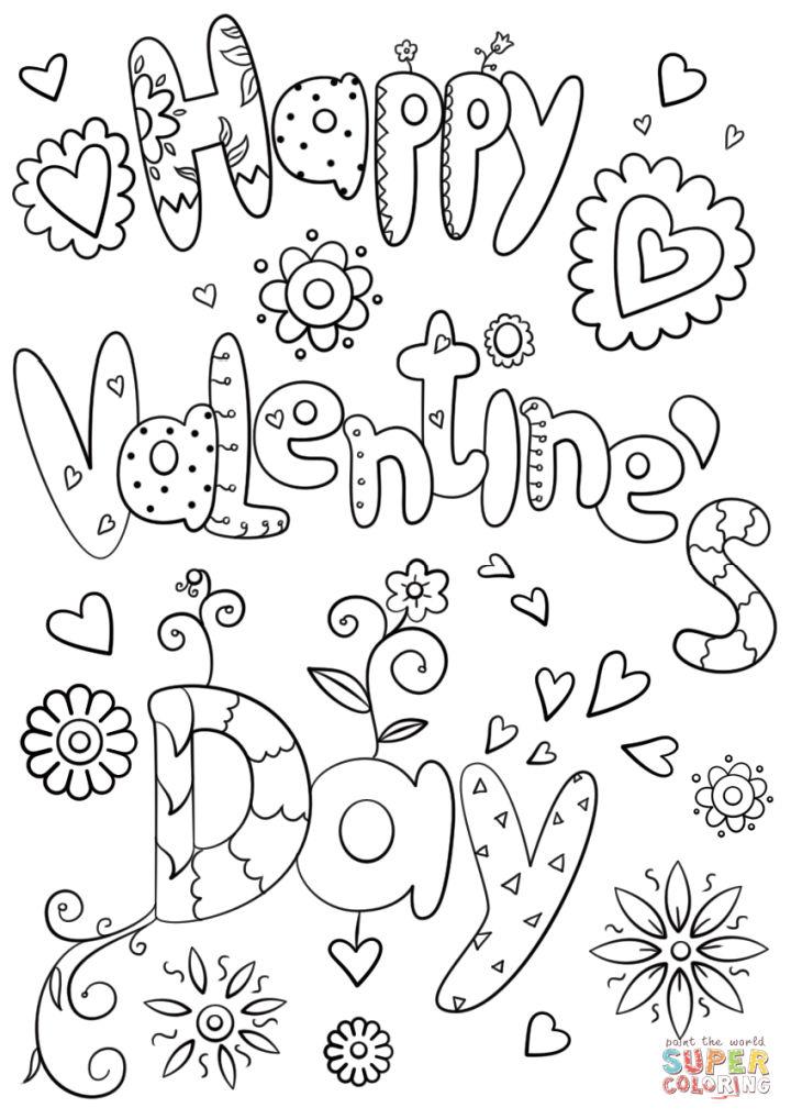 Happy Valentines Day Pictures to Color