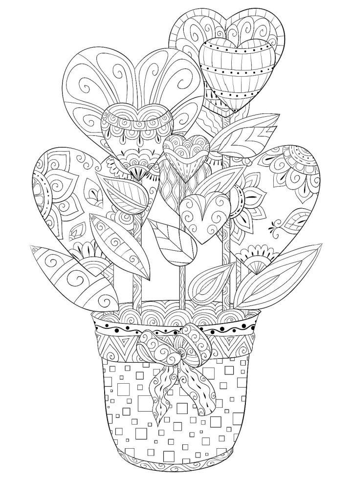 Heart and Love Themed Coloring Pages