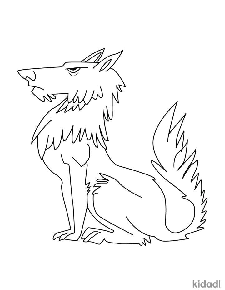 Heraldic Wolf Coloring Pages