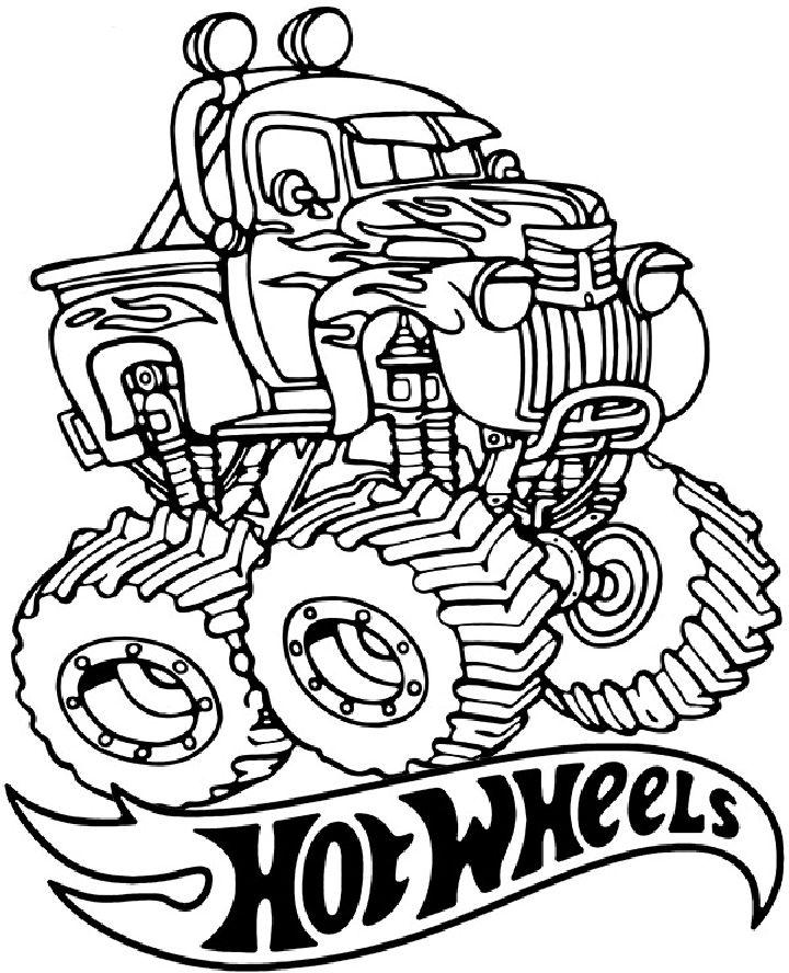 Hot Wheels Monster Truck Coloring Sheet