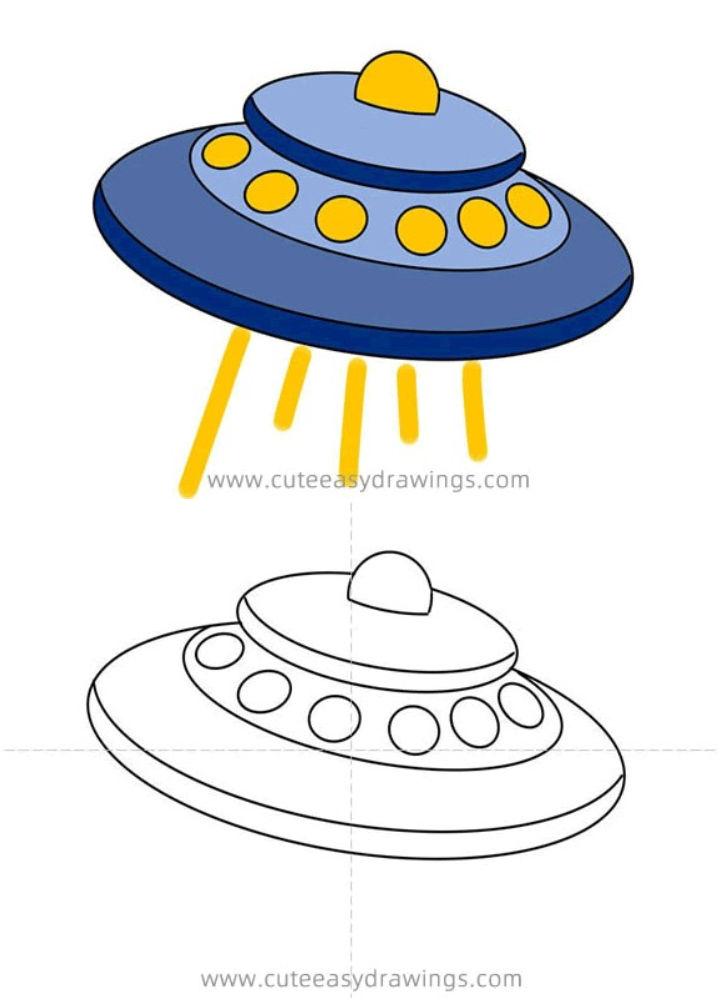 How to Draw a Cute UFO
