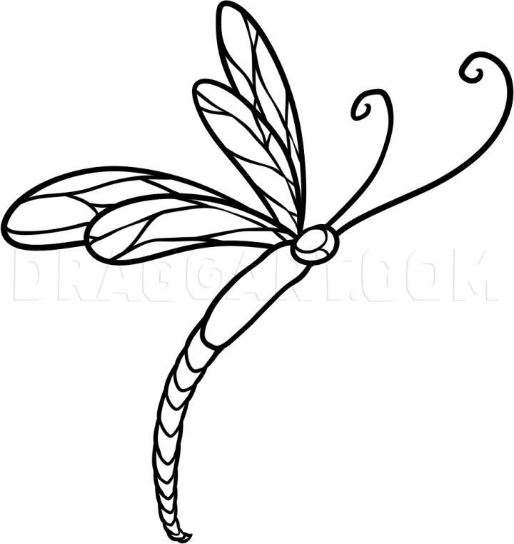 How to Draw a Dragonfly Tattoo