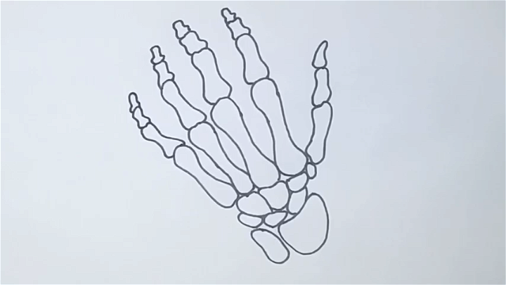 How to Draw a Skeleton Hand on your Hand 
