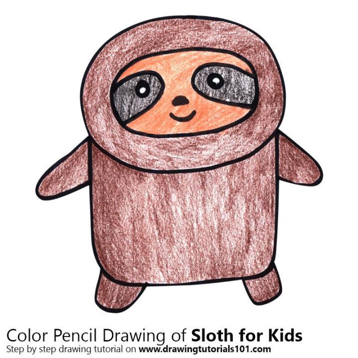 How to Draw a Sloth for Kids