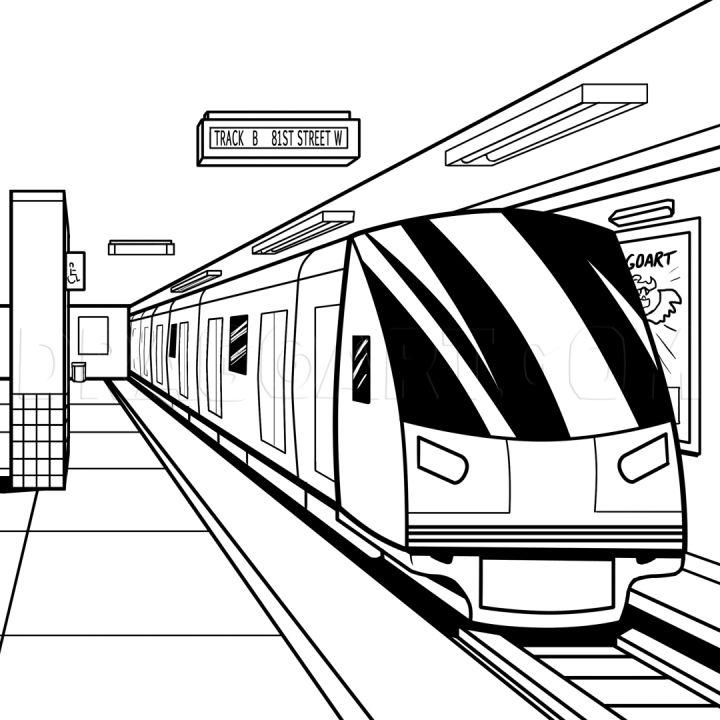 How To Draw A Train Step by Step  12 Easy Phase  Video