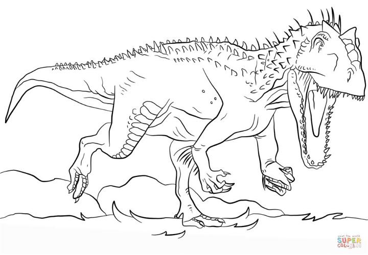 Jurassic Park Indominus Rex Coloring Page