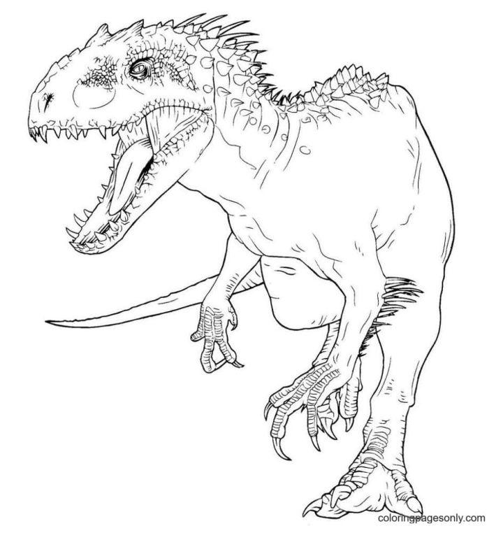 Jurassic World T Rex Coloring Pages To Print