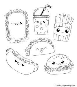25 Free Food Coloring Pages for Kids and Adults - Blitsy