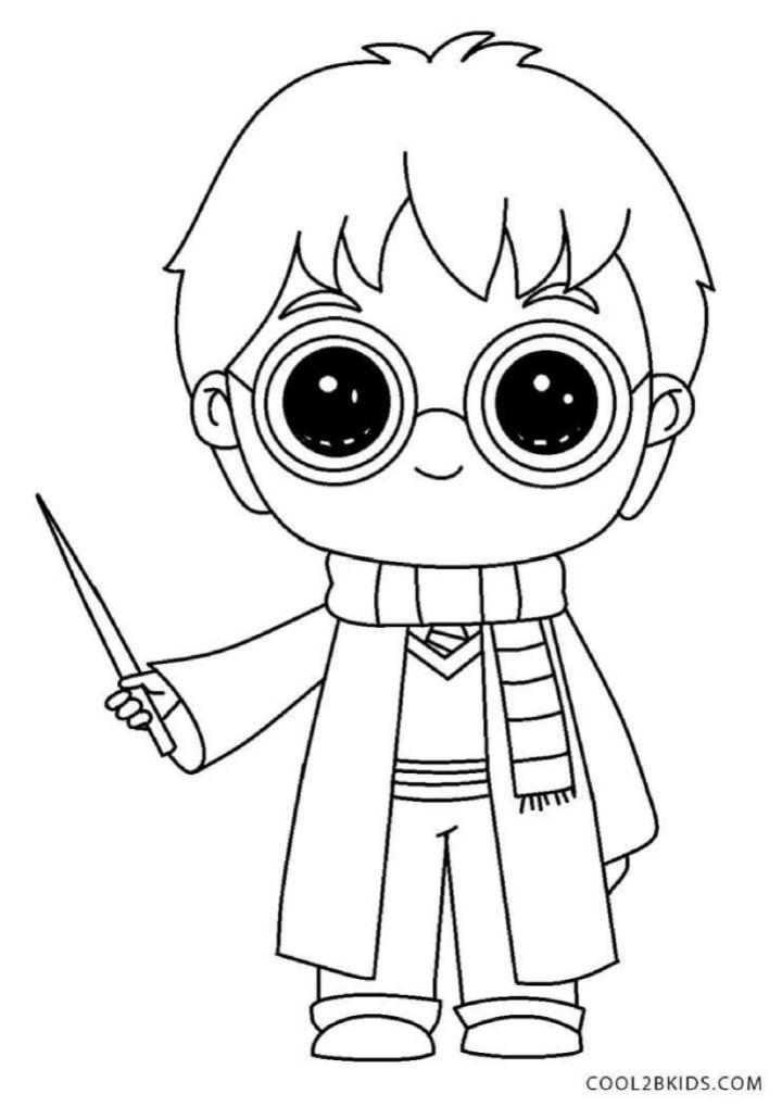 Kawaii Harry Potter Coloring Pages
