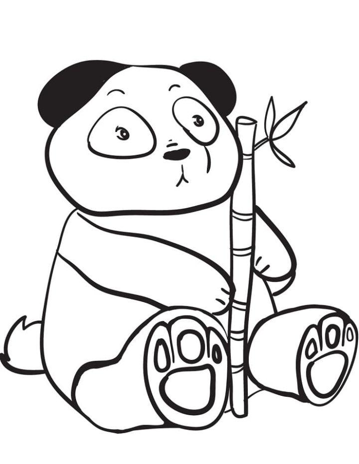 Kawaii Panda Coloring Page for Little Ones