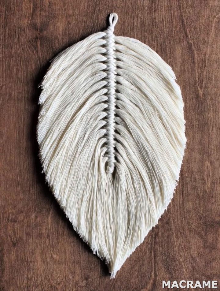 Large Macrame Feather