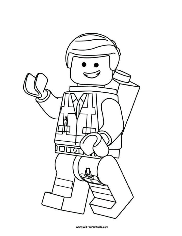 Lego Emmet Coloring Page PDF