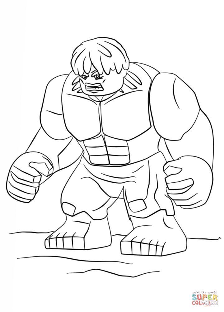 Lego Hulk Coloring Page for Kids