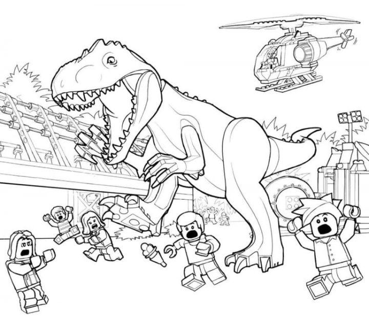 Lego Jurassic World Coloring Book Pages