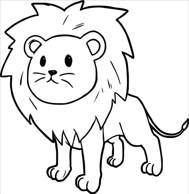 Lion Coloring Pages for Preschoolers
