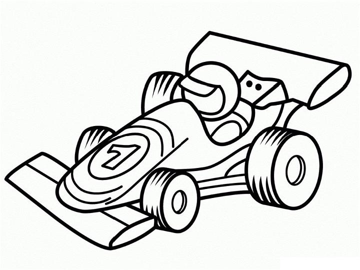 Little Formula Racing Car Coloring Pages