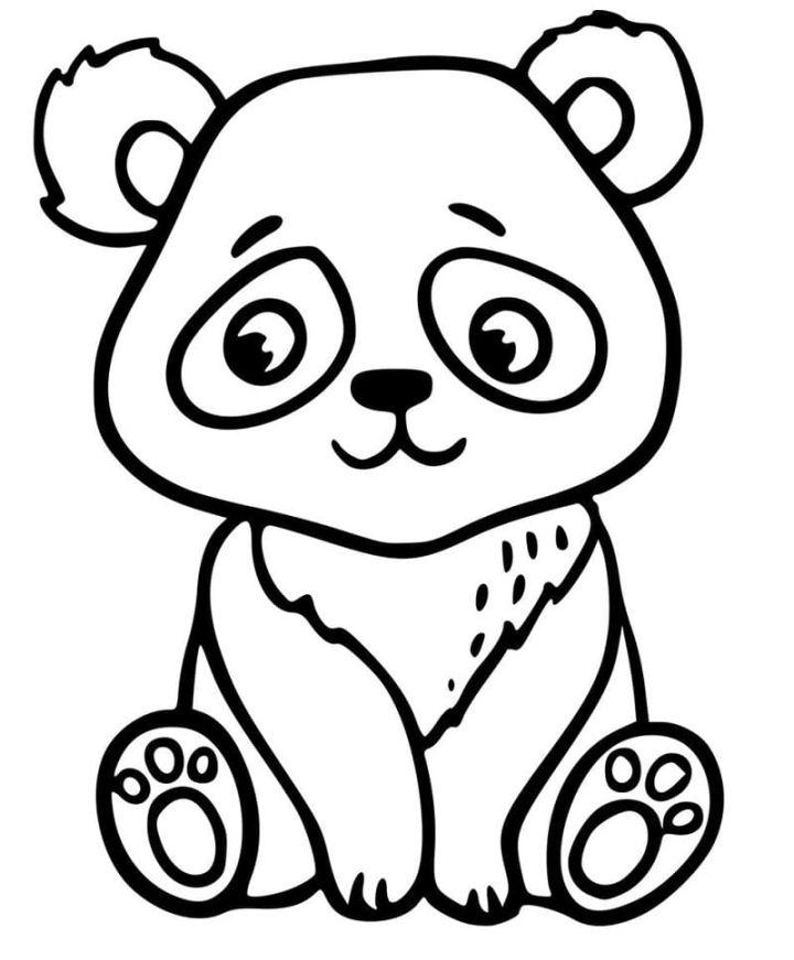 Little Panda Coloring Pages for Kids