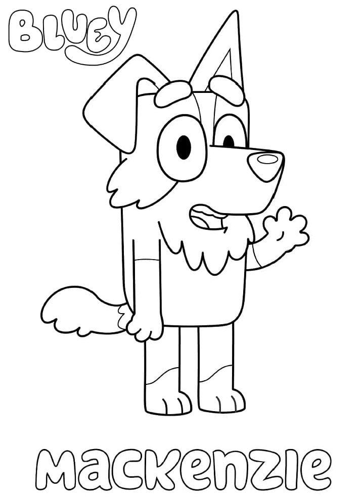 Mackenzie Bluey Coloring Page