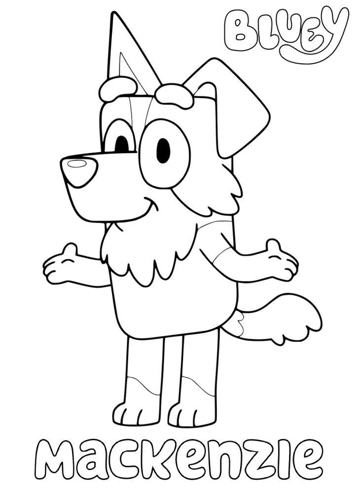 Mackenzie Bluey Coloring Pages PDF