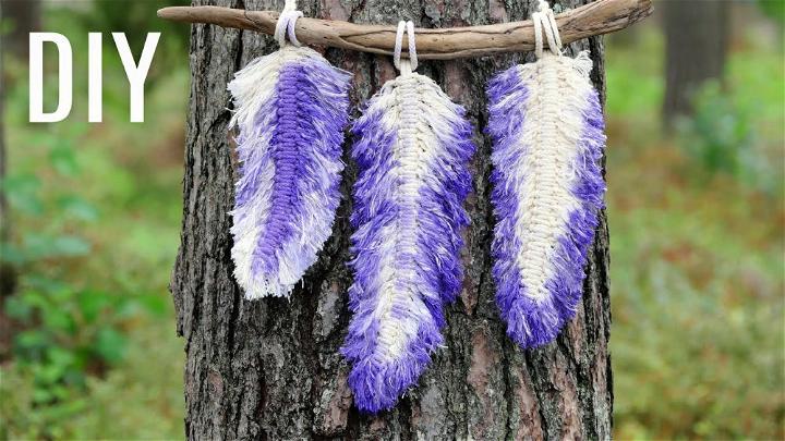 Macrame Feathers Wall Hanging 