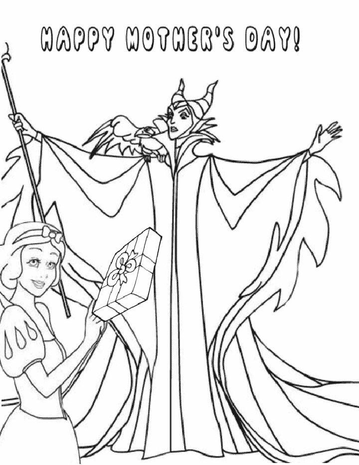 Maleficent Mothers Day Gift Coloring Page