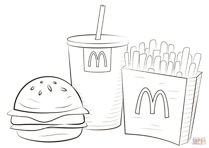 Mcdonalds Food Coloring Page