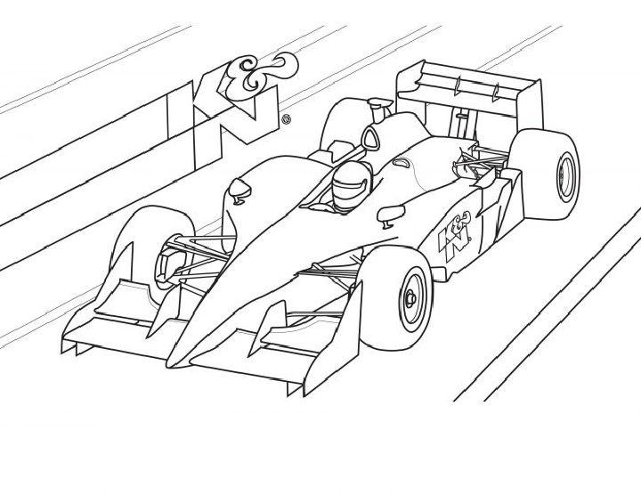 Mercedes F1 Race Car Coloring Page