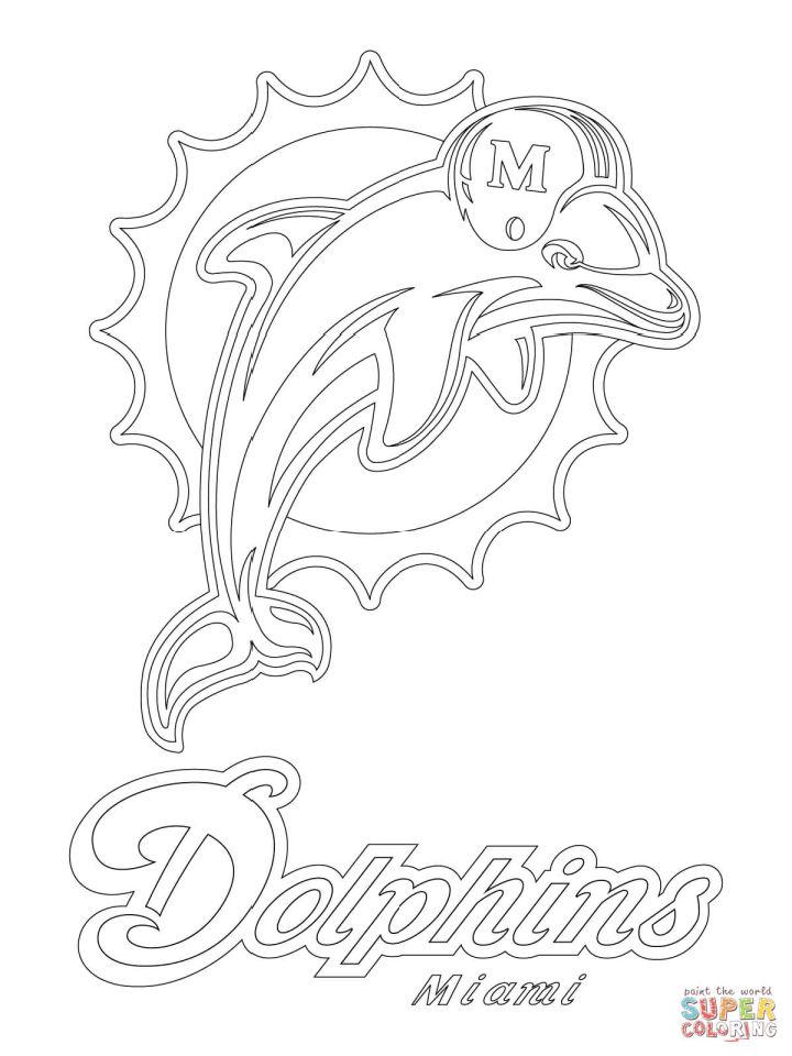 Miami Dolphins Logo Coloring Page
