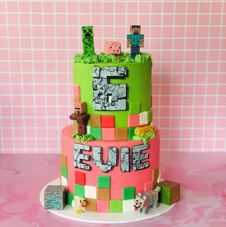 Minecraft Bday Cake