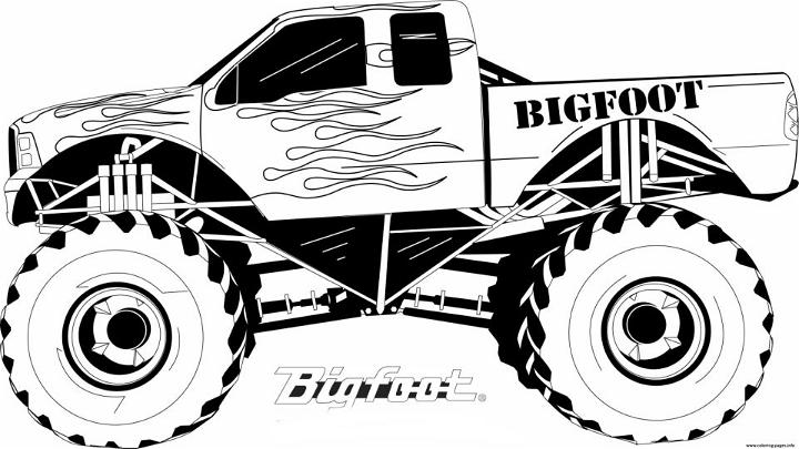 Monster Truck Bigfoot Coloring Pages