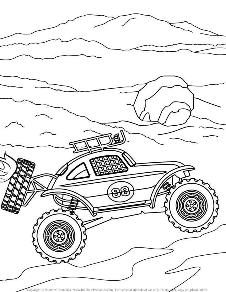 Monster Truck Coloring Pages for Kids