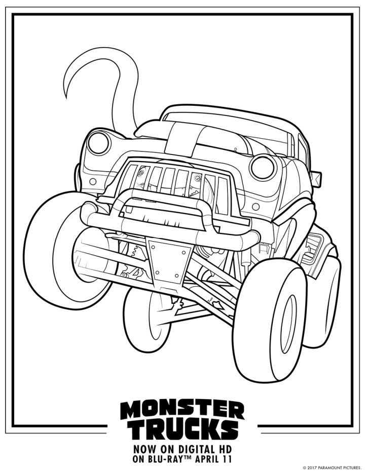 Monster Trucks Printable Coloring Pages