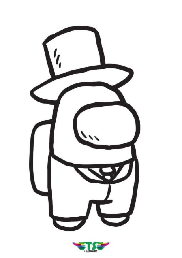 Mr Impostor Among Us Coloring Page