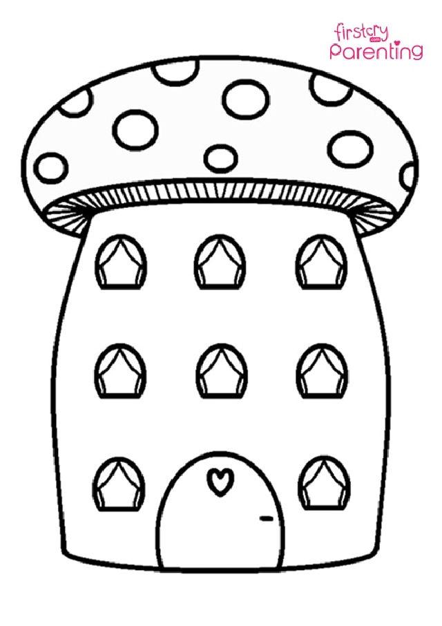 Mushroom Coloring Pages for Little Ones