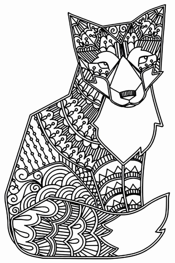 Mythical Printable Coloring Pages Fox