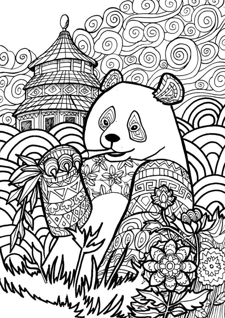 Panda Coloring Pages, Tracer Pages, and Posters