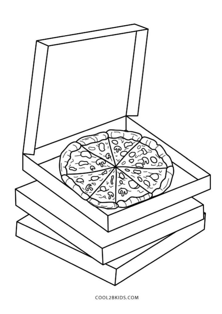 Pizza Coloring Book Pages