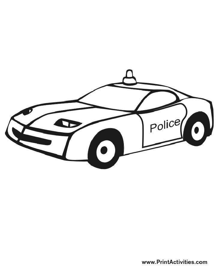 Police Car Coloring Pages Pictures