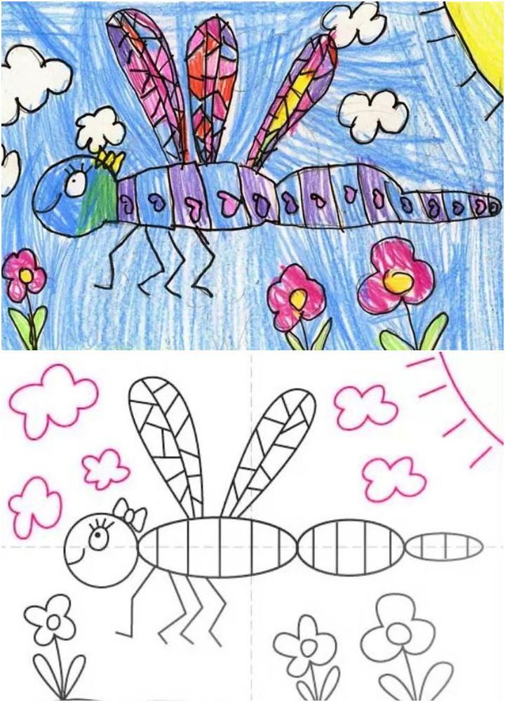 Pretty Dragonfly Drawing